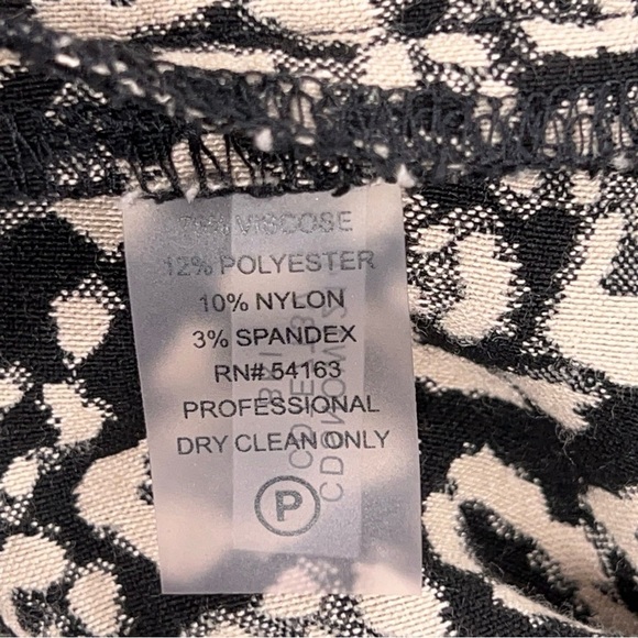 Size 6 Calvin Klein Leopard Print Dress Sheath Stretch Sleeveless Retro Event - Picture 12 of 12